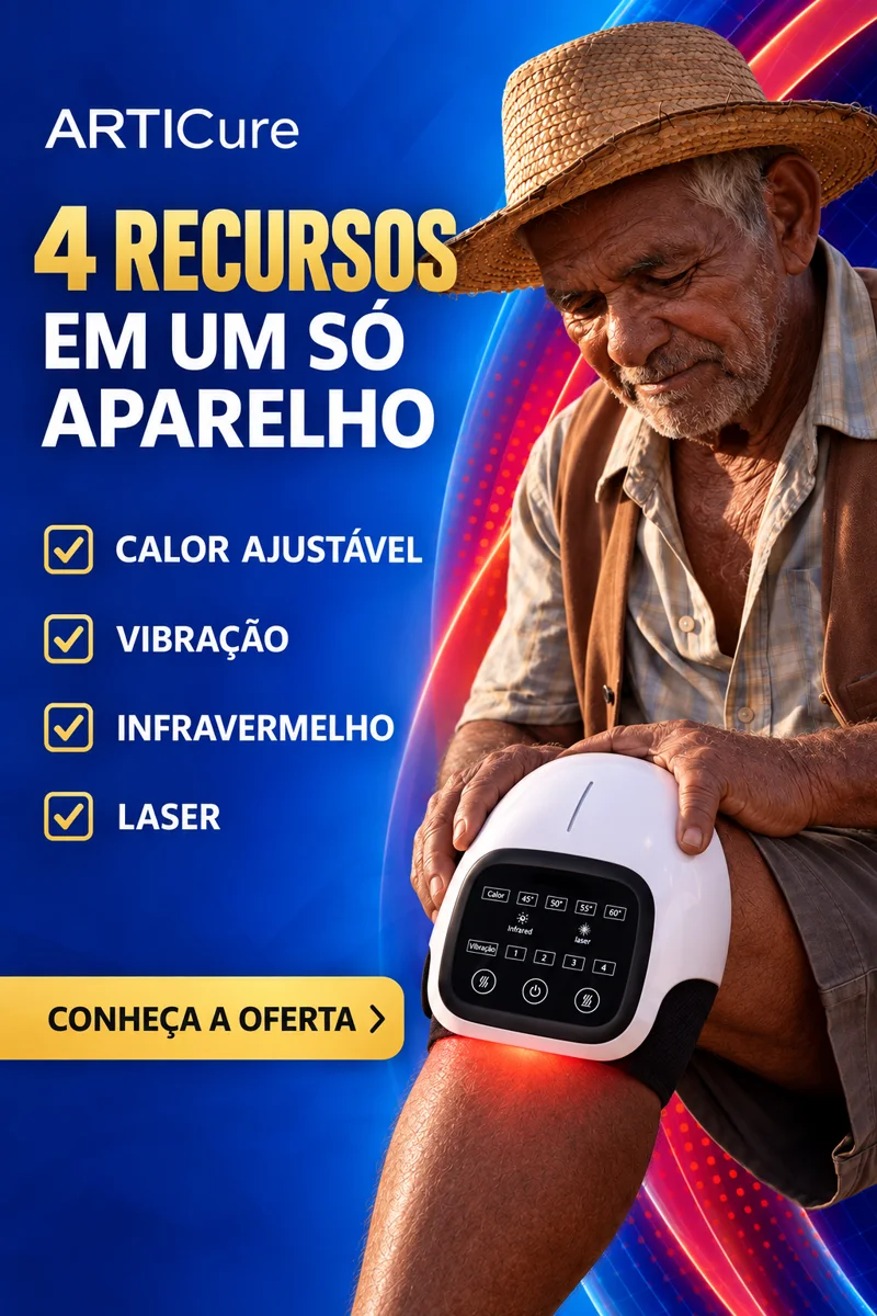 Quatro recursos do ARTICure: calor ajustável, vibração, infravermelho e laser